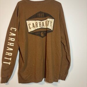 Carhartt Brown Relaxed Fit Logo Tee